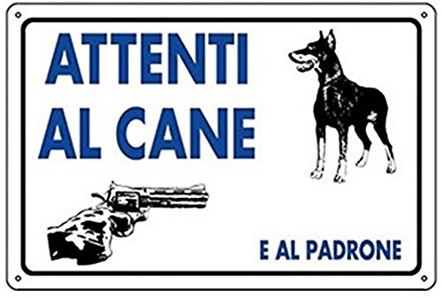 Kit 3Pz Cartello Attenti Al Cane E Al Padrone 20X30 Attenzione Targa Segnale Segnaletica 171098