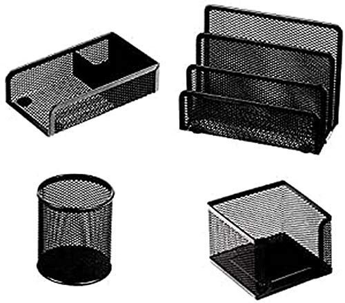 Lebez 1424-N Set Scrivania In Rete, Nero
