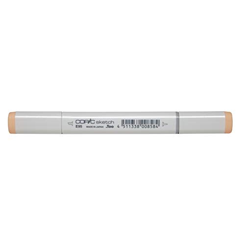 Copic Sketch Tea Orange E95 - Pennarello Professionale A Doppia Punta - Marker Ricaricabile, Ultra Sfumabile E Con Punte Sostituibili - Per Illustrazi