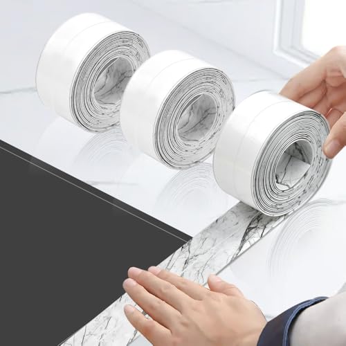 2 Rotoli Nastro Sigillante Lavello,Striscia Sigillante Per Vasca Da Bagno,Nastro Adesivo Sigillante In Pvc, Striscia Di Tenuta Per Bordo Vasca Da Bagn