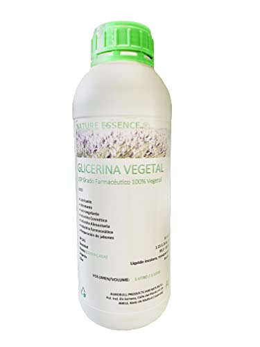 Glicerina Vegetale Liquida 99,9% 1L, 2L, 5L - Pura, Naturale, Grado Farmaceutico, Qualità Certificata - Per Uso Cosmetico: Viso, Corpo, Capelli (1 Lit