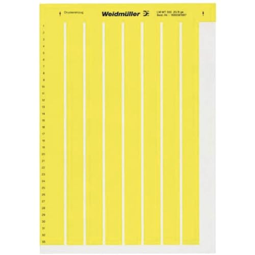 Weidmüller Kabel-Etikett Lasermark 6 X 15.20Mm Farbe Beschriftungsfeld: Giallo 1686361687Lm Mt300 15X