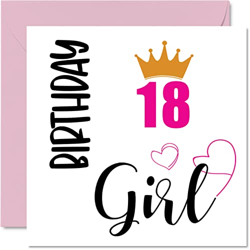 Biglietto Di Auguri Il 18° Compleanno Da Donna Ragazza 18 Anni Donna Figlia Sorella Nipote Cugina Amica Nipote 145Mm Biglietto Di Auguri Diciottesimo