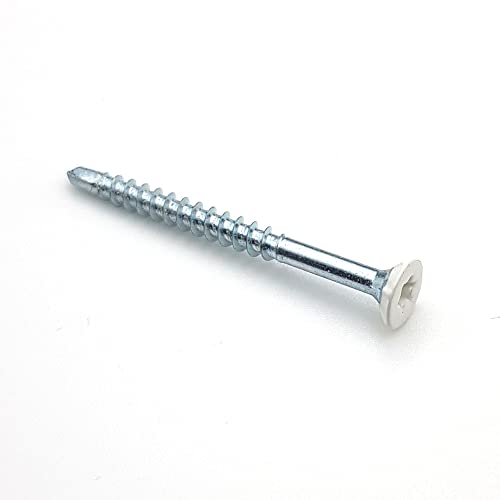Vite Legno Testa Svasata 3,5X40 Mm Ral 9010 Bianco Puro Anti-Spaccatura E Crepe Da 100