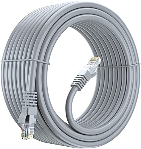 Vsnetwork Matassa 50 Mt Metri Cavo Di Rete Utp Cat6 Cca Rj45 Patch Cord Gigabit 10/100/1000 Mbps Compatibile Con Cat 5 Cat5E Cat 7 Ethernet Grigio