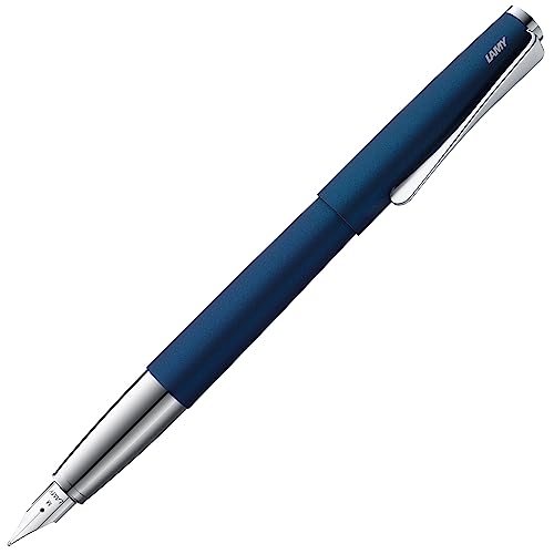 Lamy Studio Imperialblue - Penna Con Corpo Elegante In Metallo - Clip Elica, Pennino In Acciaio Ef - Cartuccia D'Inchiostro T 10 Blue Incl.
