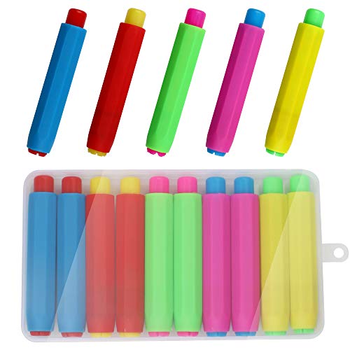 10 Pezzi Porta Gesso, Porta Gesso Colorati Porta Gesso Per Bambini Insegnanti Home Office E Scuola, Con Scatola Di Immagazzinaggio (5 Colori)
