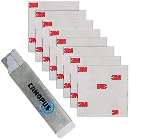 Canopus Cuscinetti Biadesivo Extra Forte, Adesivi Quadrati (38Mm - 8Pz), Impermeabile Resistenti Alla Temperatura, Nastro Biadesivo Per Bagno Cucina C