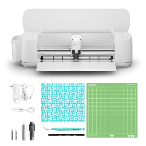 Loklik Icraft Plotter Machine - Macchina Da Taglio Per Personalizzare Tessuti, Tazze, Borse, Adesivi E Decorazioni. Funziona Con Film Flex, Carta, Pel