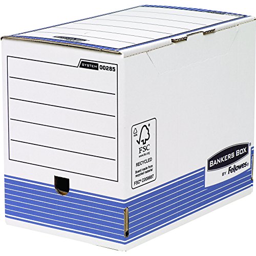Bankers Box 0028501 Scatola Archivio A4 System, Dorso 200 Mm, Fsc, Confezione Da 10 Pezzi