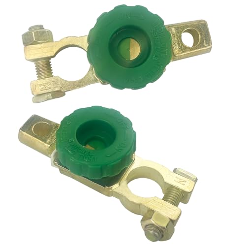 Gentpovth 2 Pezzi Morsetto Interruttore Stacca Batteria, Stacca Batteria 12 V O 24 V Interruttore, Morsetto Staccabatteria Interruttore En Alliage De 