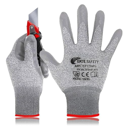 Guanti Antitaglio 4X43C Protezione Livello 5 || Certificazione En388 || Guanti Da Lavoro || Resistenti E Versatili || Ideali Per Lavori Di Giardinaggi