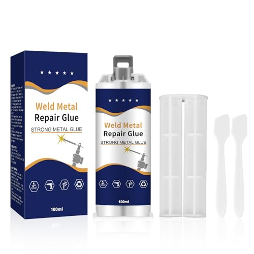 Wawj Colla Riparazioni, Metal Cast Iron Magic Repair Glue, Magic Welding Glue Permanent Metal Repair Paste Set Per Metallo, Plastica, Legno (100G)