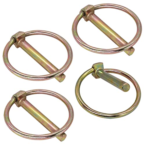 Skir'Co (4 Pezzi) Spine A Scatto In Acciaio Zincato 4,5 Mm, Spine A Scatto Con Bloccaggio, Din 11023, Perno In Metallo Con Anello