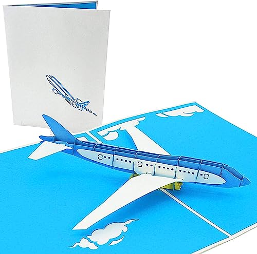 Poplife Cards Scheda Di Popcorn Di Giorno Di Padri Aeroplano Jet Per Tutte Le Occasioni Festa Del Papà, Buon Compleanno, Laurea, Pensione, Anniversari