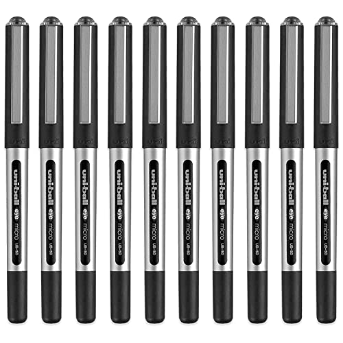 Uni-Ball Eye Micro Ub-150 Gel Ink Pen – 0.5 Mm – 10 Pezzi – Uni Mitsubishi Pencil Black