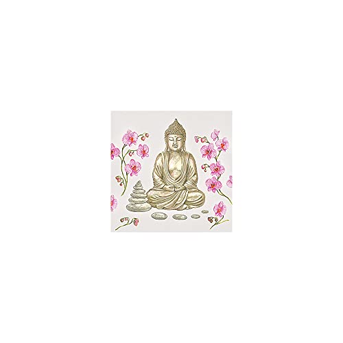Tovaglioli "Buddha", 20 Pezzi - 33 X 33 Centimetri.