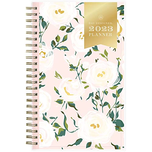 Blue Sky Day Designer Per Blue Sky 2023 Agenda Settimanale E Mensile, 12,7 X 20,3 Cm, Copertina Tascabile Trasparente, Rilegatura A Spirale, Rose In A