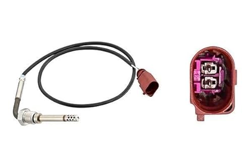 Hella 6Pt 358 181-651 Sensore, Temperatura Gas Di Scarico, 2 Poli, Avvitato, Cavo: 500 Mm