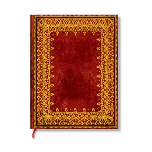 Paperblanks | Foglia D'Oro | Collezione Antica Pelle | Flexi A Copertina Morbida | Ultra | Bianco | Chiusura Con Fascia Elastica | 176 Pg | 100 Gsm
