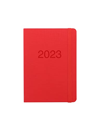 Letts Memo - Agenda 2023, Formato A6, Visualizzazione Settimanale, Colore: Rosso, 23-080264