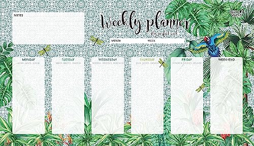 Quo Vadis 245068Q - Calendario Perpetuale/Scrittura Multilingue 43 X 25 Cm Jungle Poetico
