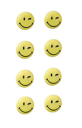 'Franken Hm20S/8 Magneti Motiv Happy " 20 Mm Gelb, 8 Pezzi