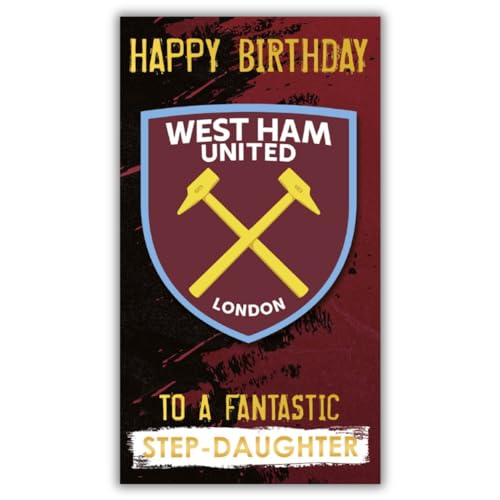 West Ham Football Club, Biglietto Di Auguri Di Compleanno Con Adesivi Da Personalizzare Con Didascalia, Mamma, Papà, Nipote, Fidanzato, Biglietto Di A
