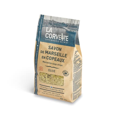 La Corvette - Sacchetto Di Sapone Di Marsiglia In Trucioli All'Olio Di Oliva Extra Puro Ecocert, 750 G