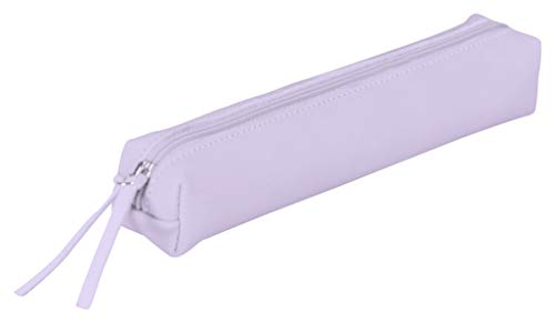 Clairefontaine 410156C - Astuccio Piccolo Slim In Vero Cuoio 19,5X2,5X4 Cm, Tinto Lilla