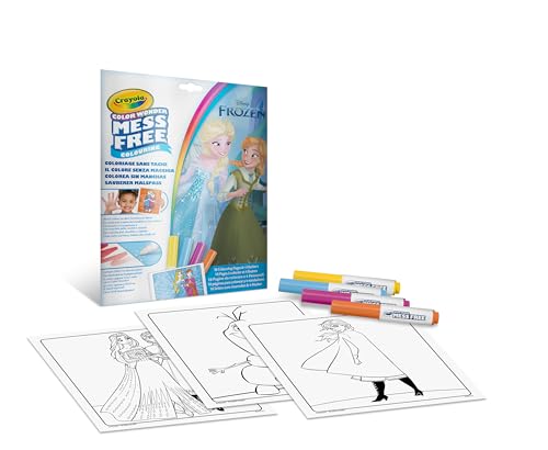 Crayola - Color Wonder, Coloring Set Con 18 Pagine Da Colorare E 4 Pennarelli Senza Macchia, Soggetto Frozen, Attività Creativa Per Bambini, Età 3,4,5
