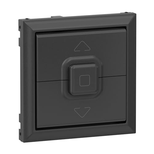 Legrand, Seano 765429 - Interruttore E Pulsante Per Tapparelle Con 3 Tasti, Coperchio Interruttore, Piastra A Bilanciere, Colore: Antracite Laccato