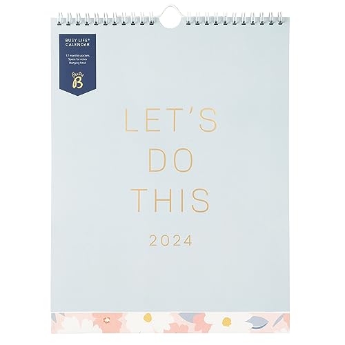 Busy B - Calendario Busy Life - Gennaio A Dicembre 2024 - Blu - Calendario Mensile Con Tasche E Elenchi To Do