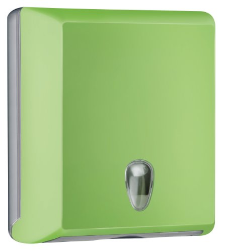 Dispenser Distributore Porta Asciugamani In Carta A Muro Per Salviette Piegate A Z Colorato Colored Soft Touch (Verde)