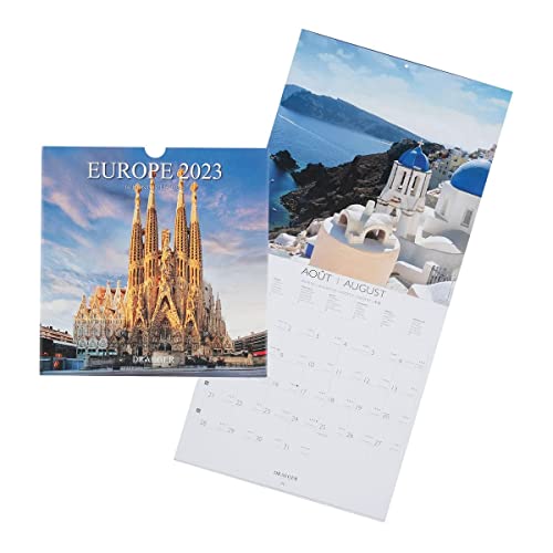 Draeger - Grand Calendrier Mural Europe - 2023, Vert, 79008007