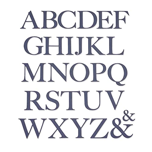 Sizzix Thinlits Fustelle Serif Alphabet Di Lisa Jones, 665282, Multicolore, Taglia Unica
