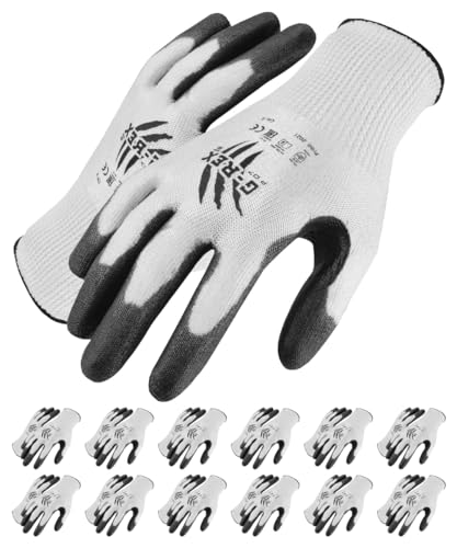 G-Rex - P 07 / Guanti Di Montaggio Protezione Taglio/Taglia 6, 12 Paia/Bianco/Bianco/Bianco/Guanti Di Montaggio/Guanti Antitaglio Guanti Da Lavoro