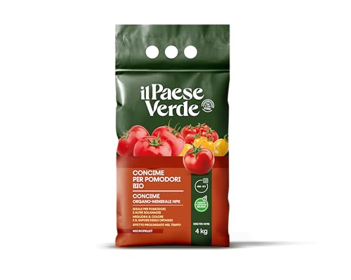 Concime Per Pomodori Bio 4Kg. Concime Organo-Minerale Npk Consentito In Agricoltura Biologica. Concime Per Pomodori E Altre Solanacee. Migliora Il Col