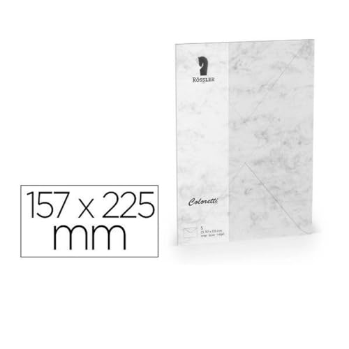 Rossler Papier Buste 220711514 Grigio Carta 157 X 225 Mm