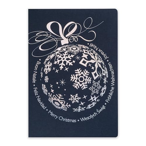 Art Nuvo Biglietti Di Natale Esclusivi – Set Di 10 Carte Uguali, 120 X 170 Mm, Prodotti Dorati E Goffrati – Realizzati In Carta Per Gioielli Con Inser