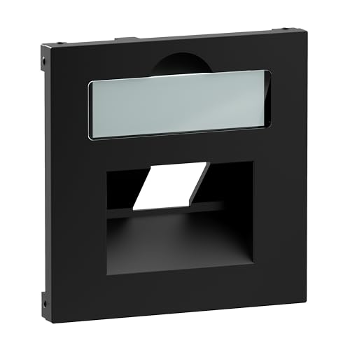 Legrand, Seano 765358 - Copertura Rj45 Per Contenitori Di Dati Di Metz, Telegärtner E Canna Da Pesca, Con Campo Per Etichettatura, Colore: Nero Laccat