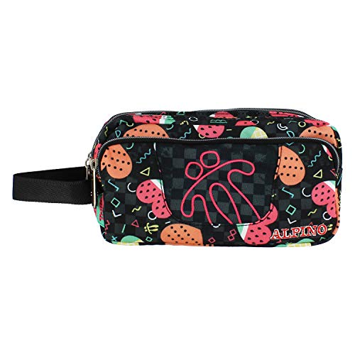Alpino By Totto Ua002020 - Astuccio Con 2 Cerniere, Include 12 Matite Colorate Alpino E 12 Pennarelli Alpino, Multicolore