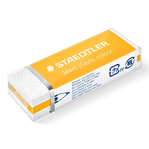 Staedtler Gomma Da Cancellare, Sabbia, Plastica Mars 526 50 E1 11, Rettangolare, Alta Precisione, Materiale Atossico, Qualità Premium