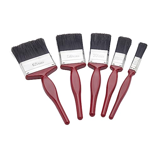 Fit For The Job Set Di Pennelli Da 5 Pezzi, Dimensioni Miste Per Una Finitura Liscia: Pennelli Da 0,5, 1, 1,5, 2 E 2,5 Pollici Per Legno E Cartongesso