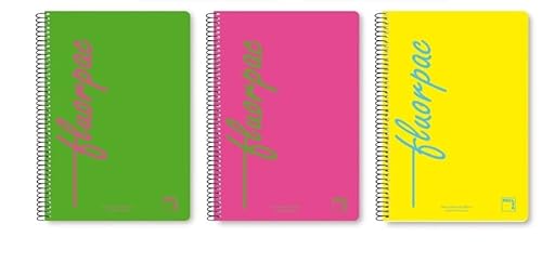 Confezione 5 Blocs Fluoro Plastica Quarto 80 Cn