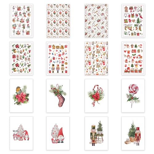 Lina Officine Grafiche Creative Set Biglietti Auguri Natale Da 16 Biglietti Per Natale Con La Busta Porta Biglietto 97-999