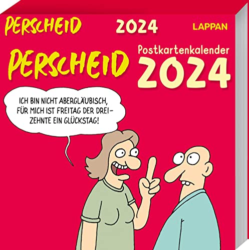 Perscheid Postkartenkalender 2024: Wochenkalender Mit Perscheid-Cartoons – Zum Aufhängen, Hinstellen Oder Verschicken | Tischkalender Mit 53 Cartoon-P