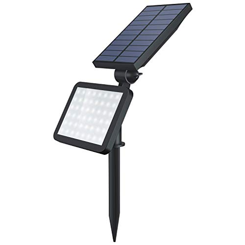Ousfot Faretti Solari Da Giardino 48 Led Luci Solari Esterno Giardino Impermeabile Ip65 Luci Del Percorso Per Vialetto, Patio, Bianco Freddo