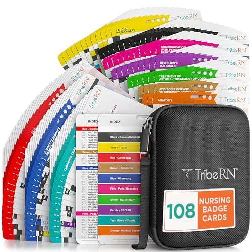 Set Pocketguru 2019 Di Tribe Rn – 85 Carte Di Riferimento Tascabili Per Infermieri, Regalo Perfetto Per Infermieri O Studenti Di Infermieristica, Turn