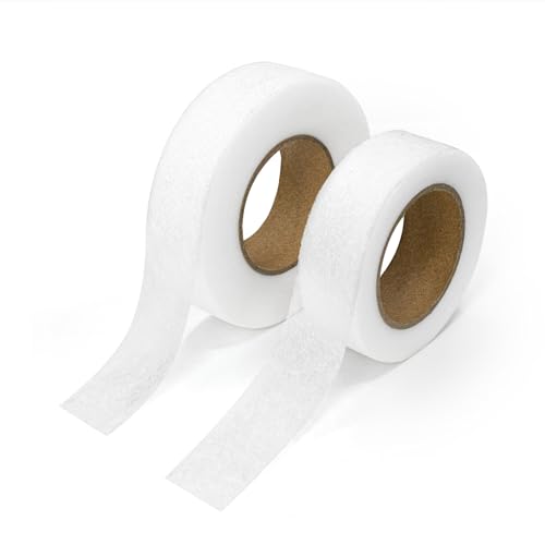 Ootday 2Er Set Saumbänder Zum Aufbügeln 20 Mm X 20 M Und 20 Mm X 64 M, Textilklebeband Für Stoff, Weiß, Perfekter Halt